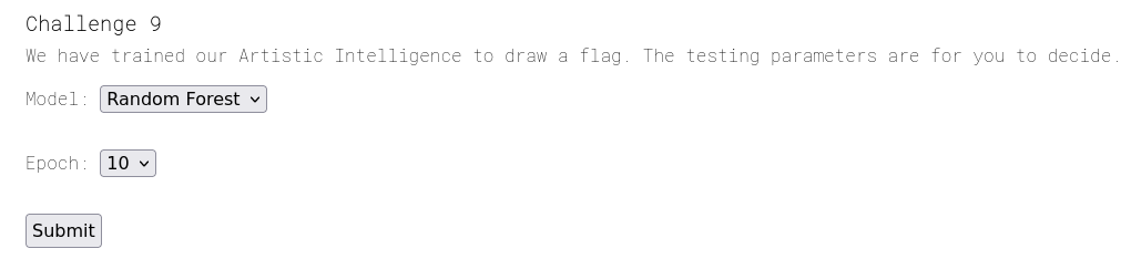 The submission form